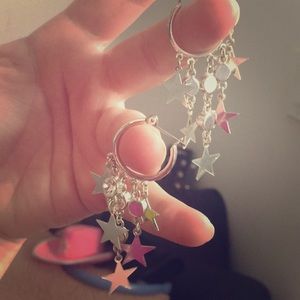 Star and Jewels Dangling Earings